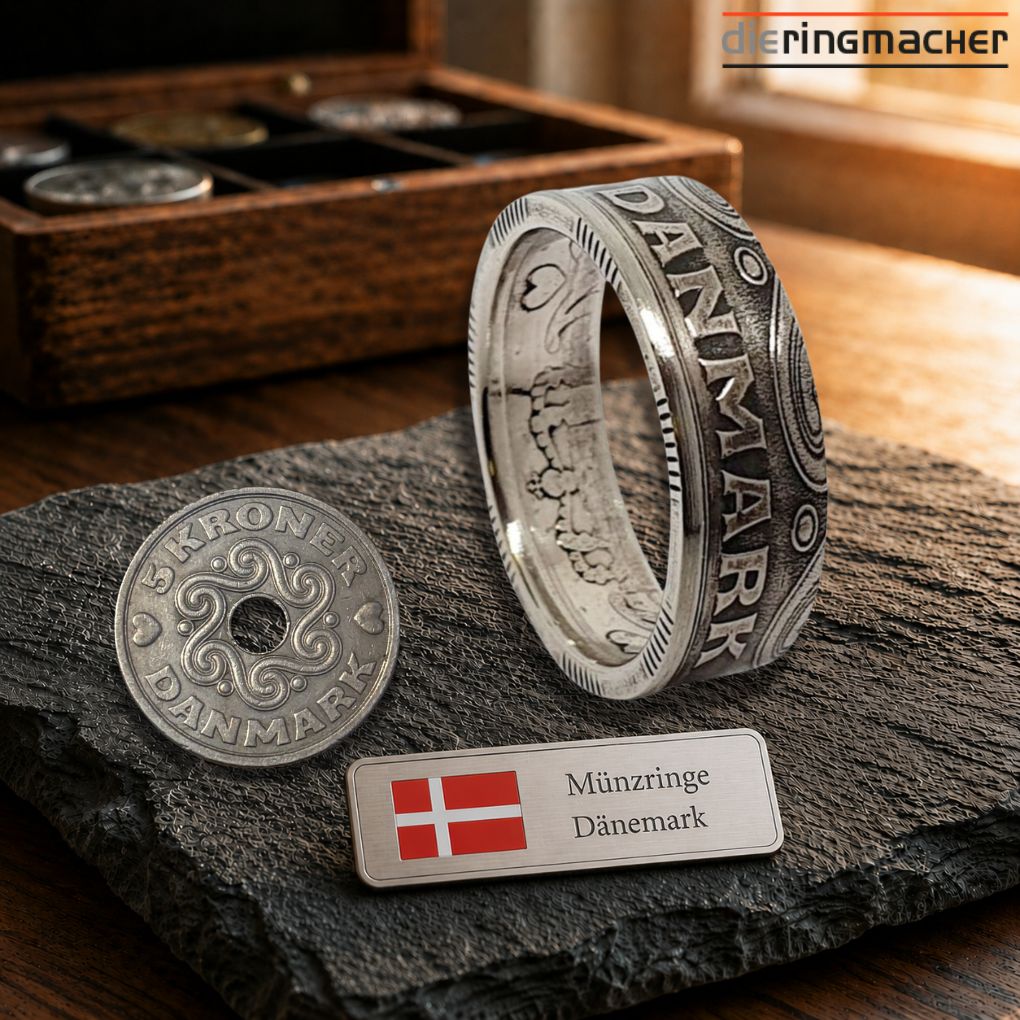 Dänemark Münzring | Ring aus originaler dänischer Kronen-Münze