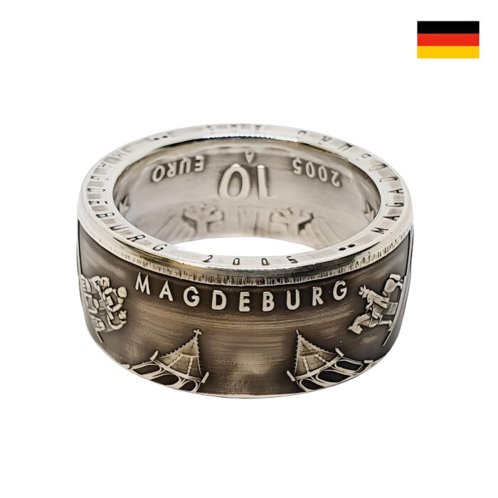 Münzring 10 Euro Magdeburg Silber 925er personalisierbar – Bild 9