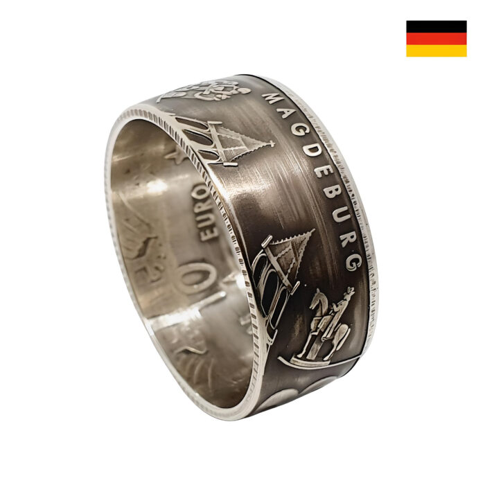 Münzring 10 Euro Magdeburg Silber 925er personalisierbar – Bild 6