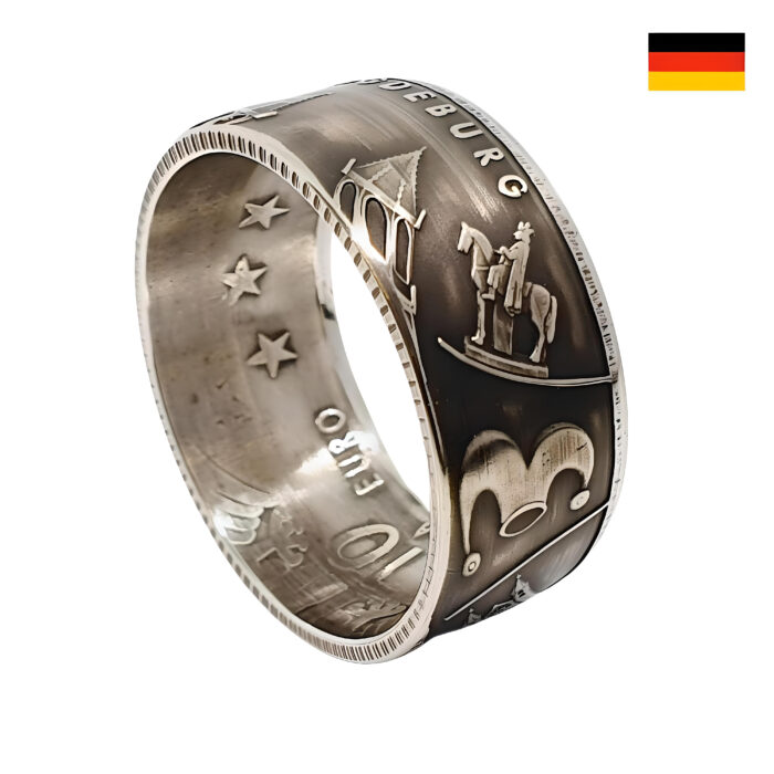 Münzring 10 Euro Magdeburg Silber 925er personalisierbar – Bild 3