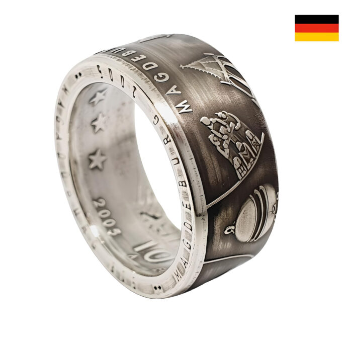 Münzring 10 Euro Magdeburg Silber 925er personalisierbar – Bild 4