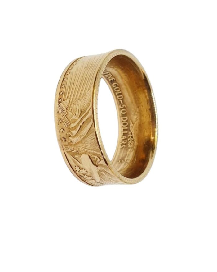 Goldring aus American Eagle Goldmünze 22 K Gold (91,66% Feingoldanteil