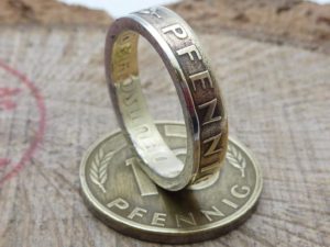 "Münzring aus original 10 Pfennig Münze"<br>wurde zur Wunschliste hinzugefügt