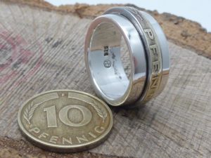 "925er Silberring mit original 10 Pfennig DM Münze personalisierbar"<br>wurde zur Wunschliste hinzugefügt