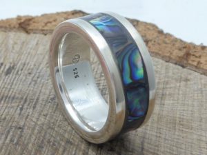 "Abalone Ring Inlays Silber 925"<br>wurde zur Wunschliste hinzugefügt