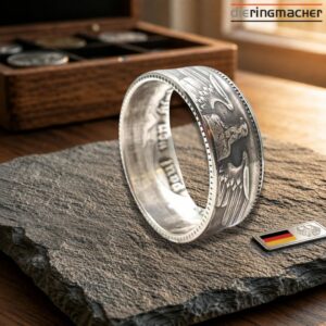 "Münzring 5 Reichsmark | Handgefertigter Vintage Silberring"<br>wurde zur Wunschliste hinzugefügt