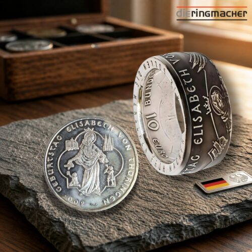 Münzring aus 10 Euro Elisabeth von Thüringen