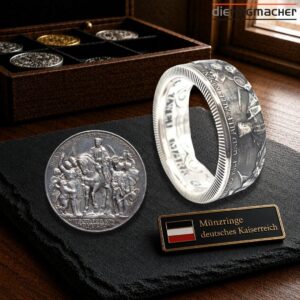 "Münzring aus 2 Mark 900er Silber der Kaiserzeit"<br>wurde zur Wunschliste hinzugefügt
