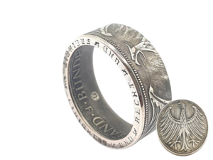 "Münzring aus 5 DM Silbermünze personalisierbar"<br>wurde zur Wunschliste hinzugefügt