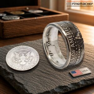 "Münzring aus original 1/2 Dollar J.F. Kennedy Münze 1964"<br>wurde zur Wunschliste hinzugefügt