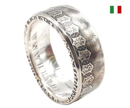 Silberring aus 500 Lire Münze/ Italien - personalisierbar!