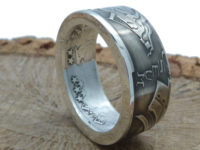 10 Mark 1998 Hildegard Von Bingen Coin Ring 925 Silver Size 56 To