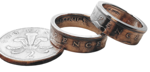 "Partner Eheringe aus 2 Pence Münze England"<br>wurde zur Wunschliste hinzugefügt