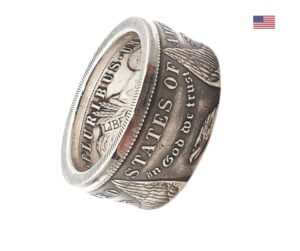 "Der perfekte Schmuck für Münzliebhaber - Entdecke unseren einzigartigen Münzring aus einem 1 Morgan Dollar USA in 900er Silber!"<br>wurde zur Wunschliste hinzugefügt