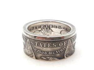 "Münzring aus 1 Morgan Dollar USA 900er Silber"<br>wurde zur Wunschliste hinzugefügt
