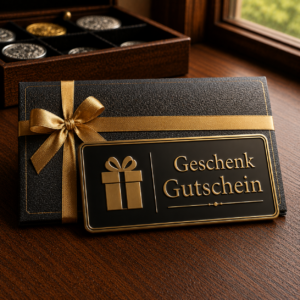 "Geschenk - Gutschein für Münzringe & Münzschmuck | Sofort per E-Mail"<br>wurde zur Wunschliste hinzugefügt