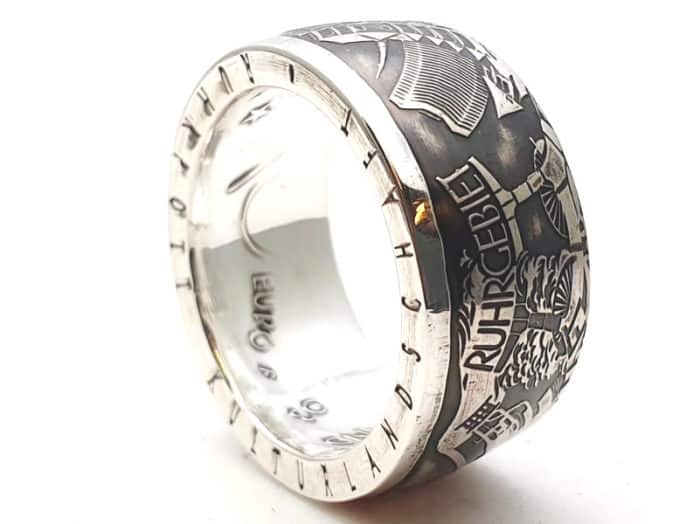 Münzring aus 10 Euro 2003 Ruhrgebiet Silber 925er personalisierbar
