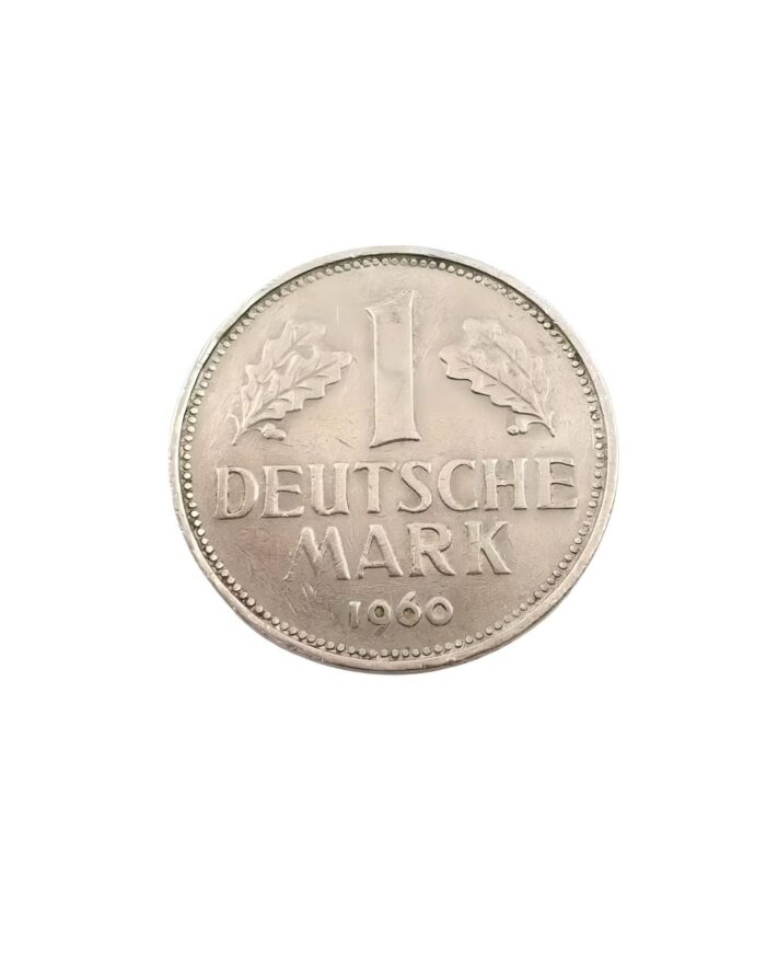 Herzanhänger aus original 1 DM Münze mit Wunschjahrgang 1950 bis 2001