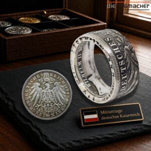"Münzring aus 3 Mark Kaiserreich 900er Silber"<br>wurde zur Wunschliste hinzugefügt