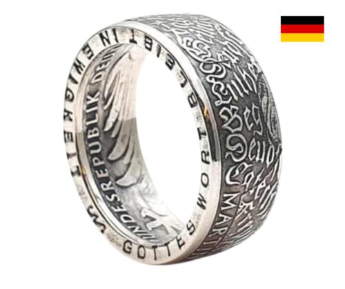 Münzring- Martin Luther - Ein einzigartiges Andenken - Personalisierbarer Ring aus original 5 DM