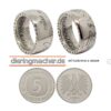 Münzring aus 5 DM Münze in Wunschprägejahr 1975 bis 2001 – Bild 5