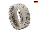Münzring aus 5 DM Münze in Wunschprägejahr 1975 bis 2001