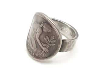 "Silberring mit 50 Pfennig Münze Wunschjahrgang personalisierbar"<br>wurde zur Wunschliste hinzugefügt