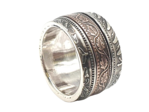 "Münzring Spinning Ring mit canadischen Cent Münze rhodiniert"<br>wurde zur Wunschliste hinzugefügt