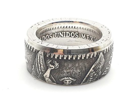 Münzring Mexiko 1Onza Pura Siegesgöttin 999Silber