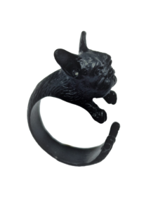 "Schwarzer Ring Französische Bulldogge verstellbar"<br>wurde zur Wunschliste hinzugefügt