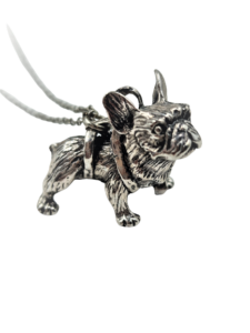 "NEU  Anhänger Französische Bulldogge mit Halskette"<br>wurde zur Wunschliste hinzugefügt