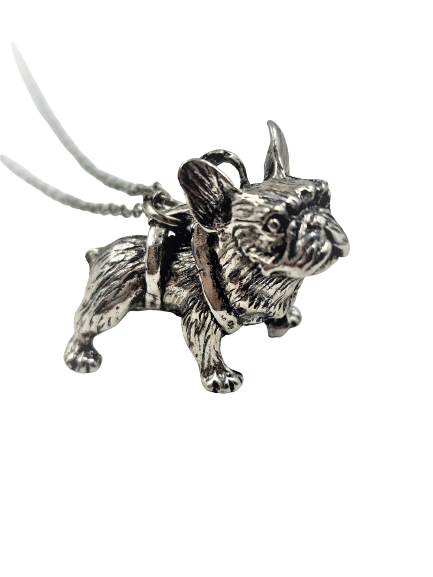 NEU Anhänger Französische Bulldogge mit Halskette