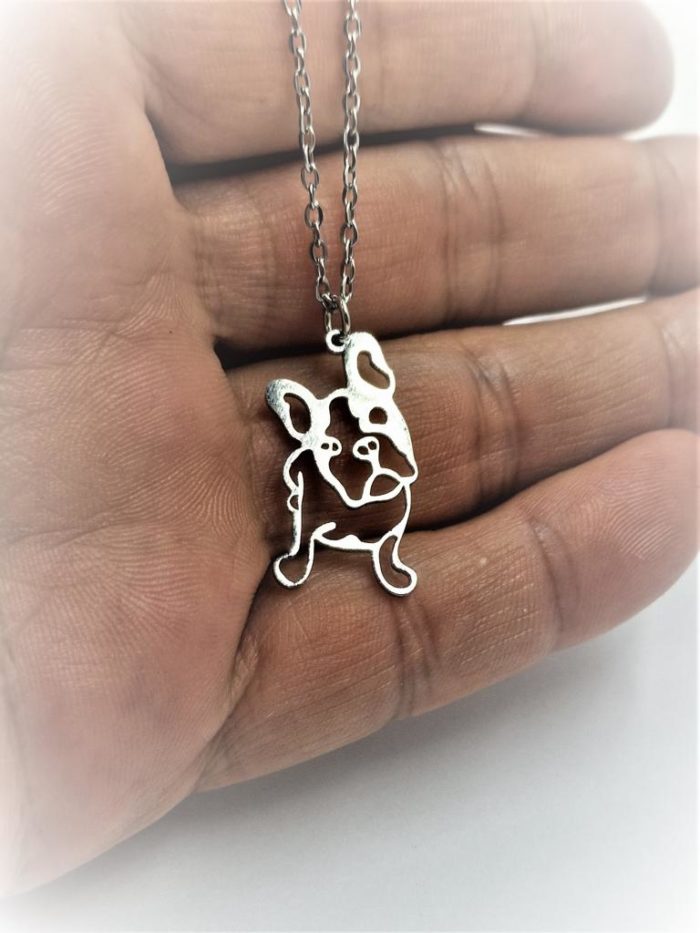 Anhänger Frenchie mit Edelstahlkette TOP