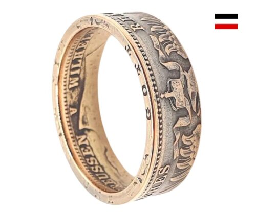 Einzigartiger Damenring: Goldring, Münzring aus original 20 Goldmark des Kaiserreichs 900er Gold