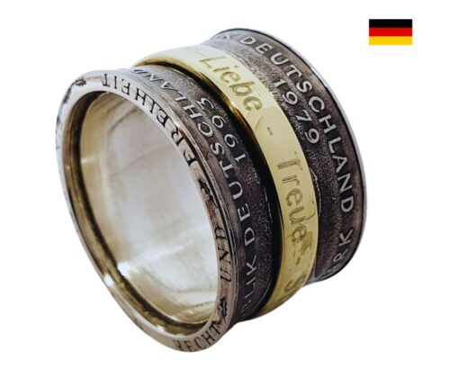 Gestalte deinen eigenen Spinning Ring aus original DM Münzen mit Wunschgravur