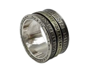 "Einzigartiger Silberring Spinning Ring deutsche Münzen"<br>wurde zur Wunschliste hinzugefügt