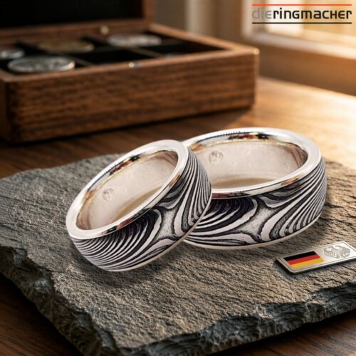 artnerringe-Ringe-aus-Lagendamast-gekreuzt-in-925er-Silber-gefasst
