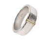 Verlobungsring, Silber und Gold, mit persönlichem Fingerabdruck