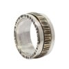 Beeindruckender Silberring mit edlem Hammerschlag-Design und 22Karat Teilvergoldung – Bild 2