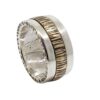 Beeindruckender Silberring mit edlem Hammerschlag-Design und 22Karat Teilvergoldung – Bild 4