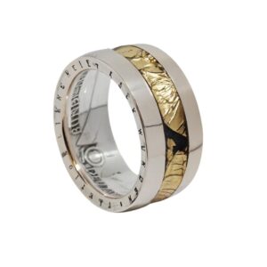 "Exklusive Silberringe aus Silbermünze mit 24K Blattgold"<br>wurde zur Wunschliste hinzugefügt