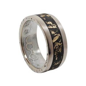 "Exklusiver Ring aus 10  DM Silbermünze mit 24K Blattgold"<br>wurde zur Wunschliste hinzugefügt