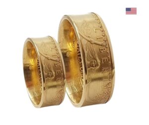 "Münzringe-Partnerringe aus hochwertigem 22 Karat Goldmünzen original Halbunzen American Eagle - Machen Sie Ihr Symbol der Liebe einzigartig!"<br>wurde zur Wunschliste hinzugefügt