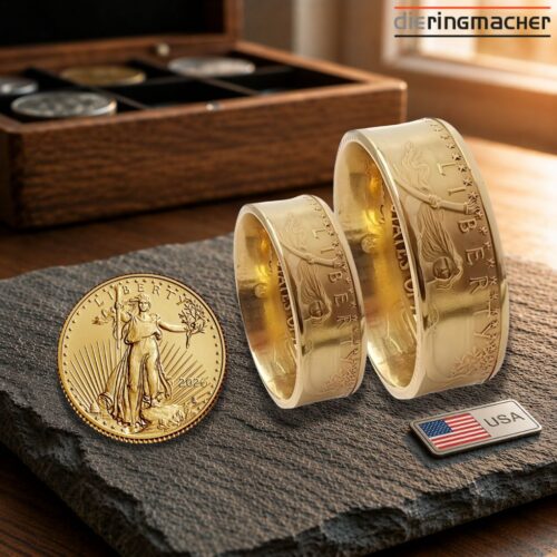 Münzringe aus 22 Karat Gold – Exklusive Partnerringe aus echter American Eagle Goldmünze