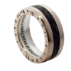 Hochwertiger Silberring aus 10 Mark DDR , personalisierbar, schwarzer Turmalin – Bild 2