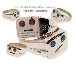 "Silberring "ROBOT""<br>wurde zur Wunschliste hinzugefügt