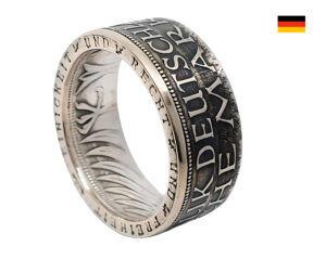 Silberring-Einzigartiger Ring aus 5 DM Silbermünze mit Wunschprägejahr