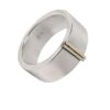Silberring mit 585er Goldsteg