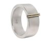 Silberring mit 585er Goldsteg