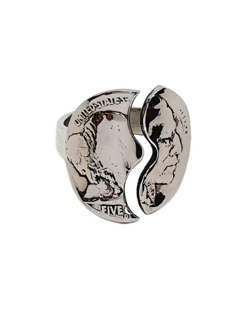 Eleganter Ring mit offener Ringschiene aus originaler Buffalo Nickel 5-Cent-Münze